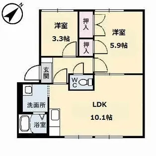 ドリームライフ91【2階】の間取り