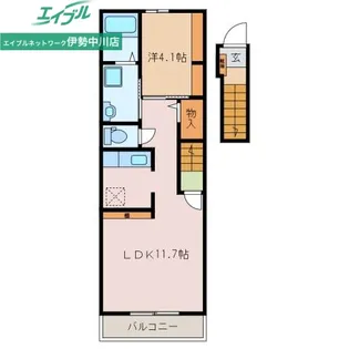 ピースエテルナC【2階】の間取り