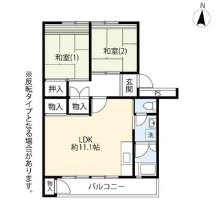 UR福生【3階】の間取り