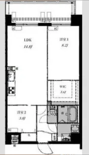 Alivis野田阪神【2階】の間取り
