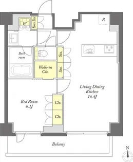 プライムメゾン西早稲田【5階】の間取り
