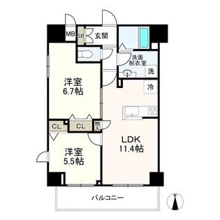 シルフィッド【5階】の間取り