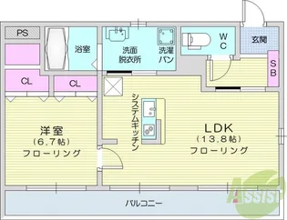 GRESS長町1丁目【3階】の間取り