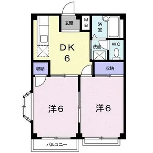 エルディム野口【1階】の間取り