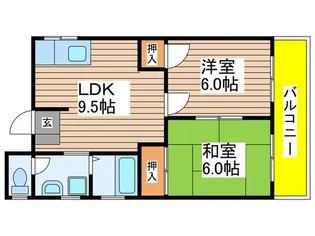 サンハイツ中村【3階】の間取り