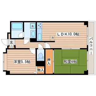 エクセレント南仙台【2階】の間取り