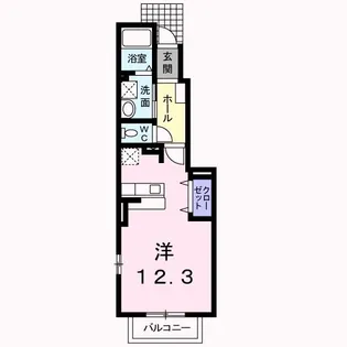ベルメゾン・ロワールA【1階】の間取り
