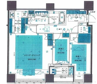 プレミストタワー白金高輪【35階】の間取り