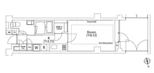 カスタリア市ヶ谷【1階】の間取り
