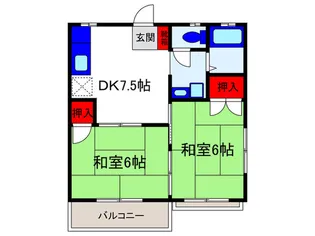 典正橋ハイツIIB棟【1階】の間取り
