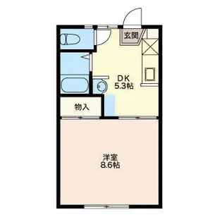 ハイツ北浦【2階】の間取り