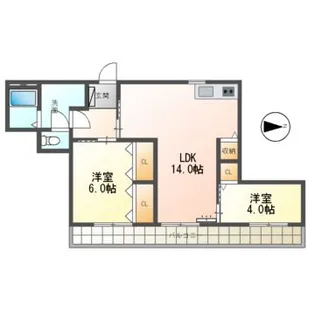 メゾンコメショー【5階】の間取り