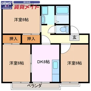 M’sハイム B棟【2階】の間取り