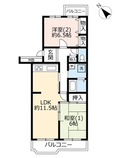 URうらわイーストシティけやき街【4階】の間取り