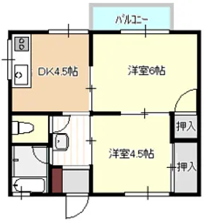 明星ハイツ【2階】の間取り