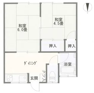 鑓溝アパート【2階】の間取り