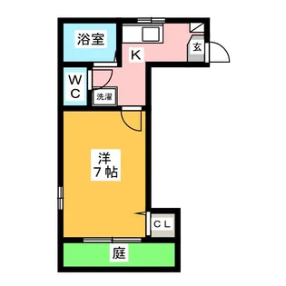 エスティアム葉根木【1階】の間取り