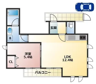 南町ParkSideLodge A棟【1階】の間取り