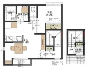 FELIXEON 1LDK【2階】の間取り