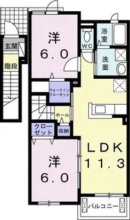 エトワール・さくらI【2階】の間取り