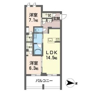 クロシェットX【3階】の間取り