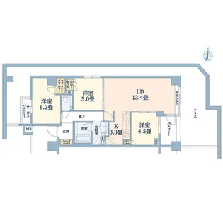 ディアナコート都立大学【1階】の間取り