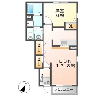 レクサス共栄E【1階】の間取り