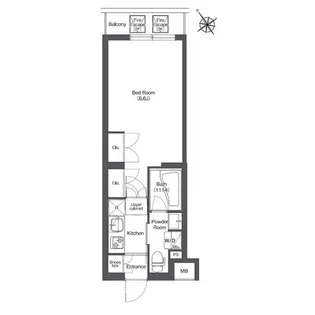 コンフォリア不動前【2階】の間取り
