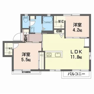 グリーンハイツK【2階】の間取り