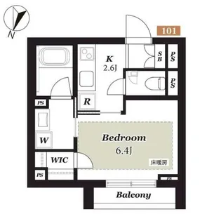 風香西新宿【1階】の間取り