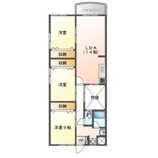 和田パークマンション【3階】の間取り