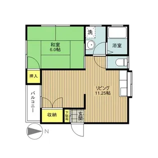 コーポフラット【2階】の間取り