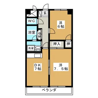 KDSマンション【2階】の間取り