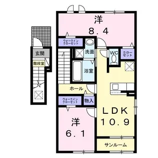 ルミナーラ西中央【2階】の間取り
