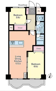 目黒西口マンション1号館【8階】の間取り