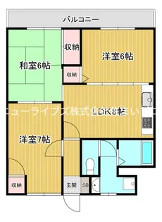 エステートピア小林【3階】の間取り