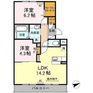 ブランネージュ【3階】の間取り