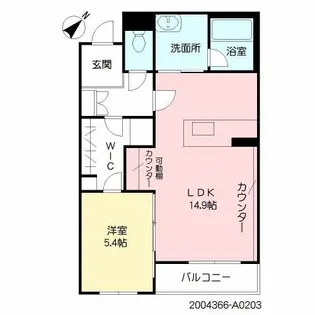 シャーメゾンステージ新大江【2階】の間取り