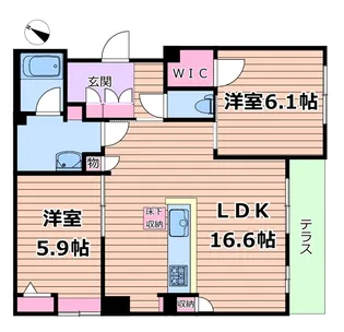 フォレナ山田東【1階】の間取り