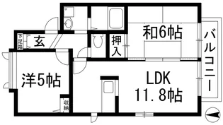 シンフォニー川面B【2階】の間取り