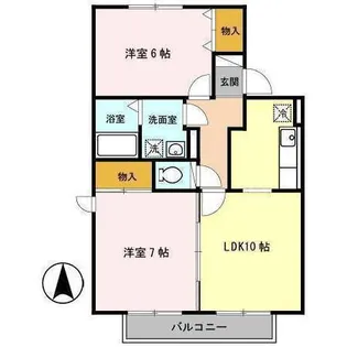 セジュールタケイシB【2階】の間取り