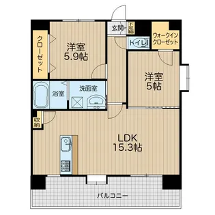 emius新屋敷【8階】の間取り