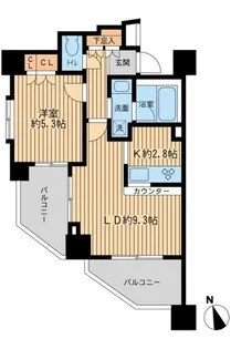 レジデンス八王子明神町【14階】の間取り