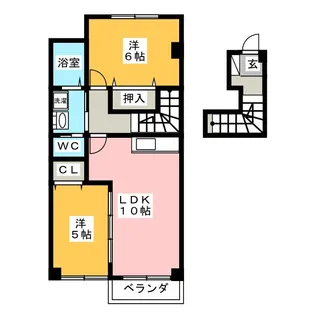 シャイニングスター B棟【2階】の間取り