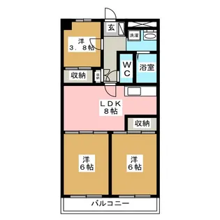 グリーンファースト【4階】の間取り
