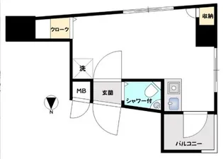 ロワール神楽坂【7階】の間取り