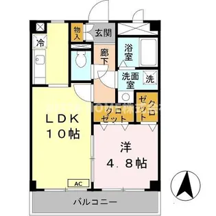グレースパラシオン【1階】の間取り