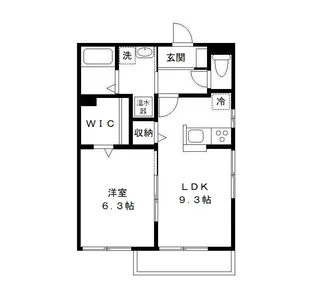 クレール・ソガA【1階】の間取り