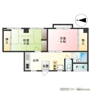 ヴィラ恵【2階】の間取り