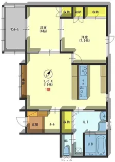 コーポ若草【1階】の間取り